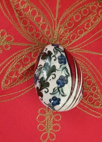 eskilerden 9 cm çini yumurta obje - Görsel 4