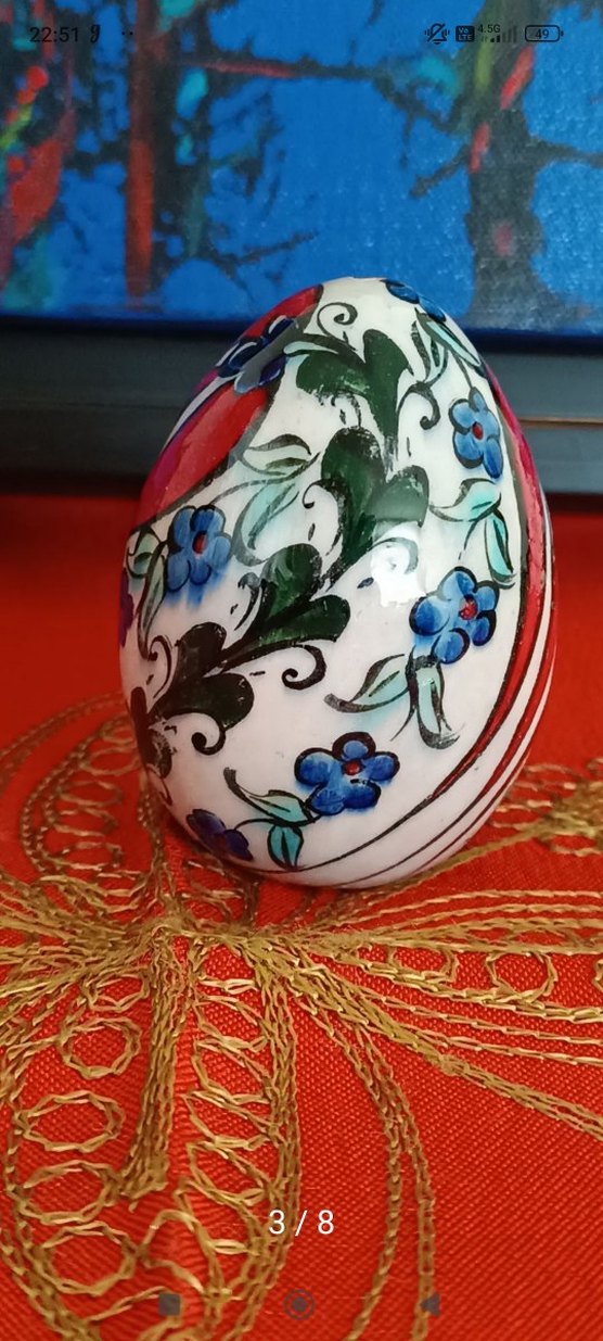 eskilerden 9 cm çini yumurta obje - Görsel 5