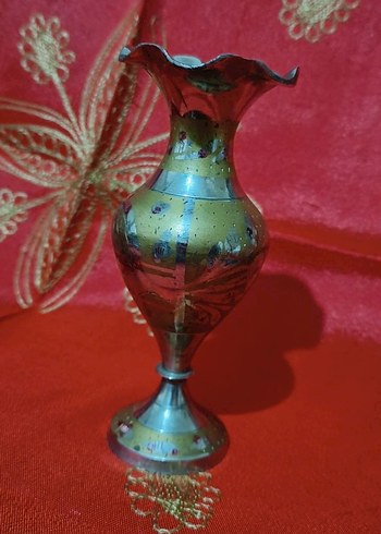 eskilerden Hint damgalı kaplama 15 cm vazo - Görsel 2