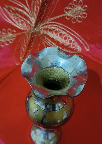 eskilerden Hint damgalı kaplama 15 cm vazo - Görsel 3