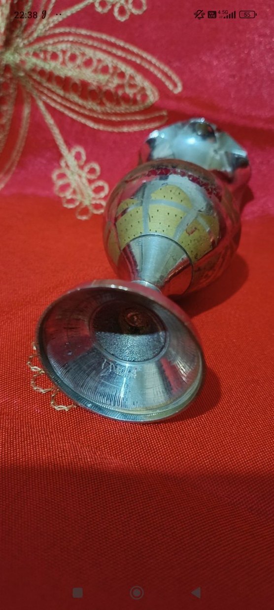 eskilerden Hint damgalı kaplama 15 cm vazo - Görsel 4