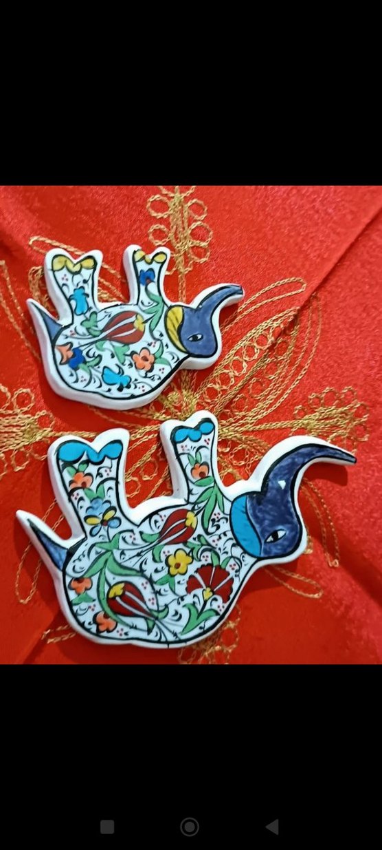 çini fil ikili duvar süsü seti - Görsel 2