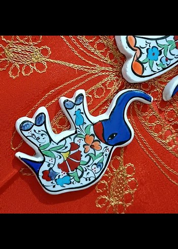 çini fil ikili duvar süsü seti - Görsel 3