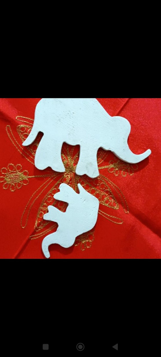 çini fil ikili duvar süsü seti - Görsel 4