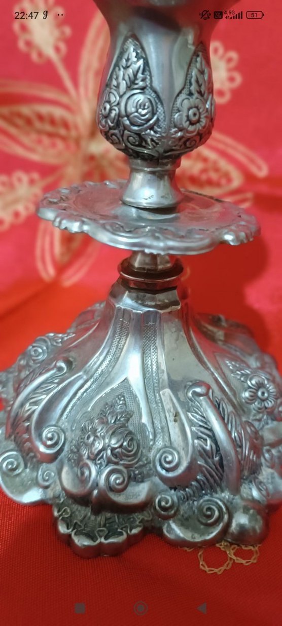 eskilerden ağır 16 cm kaplama şamdan - Görsel 4