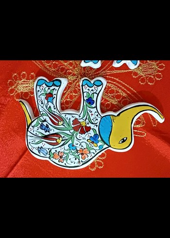 çini fil ikili duvar süsü seti - Görsel 3