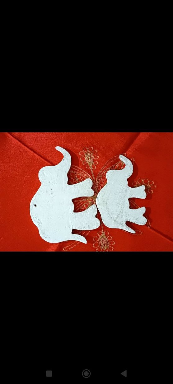 çini fil ikili duvar süsü seti - Görsel 5