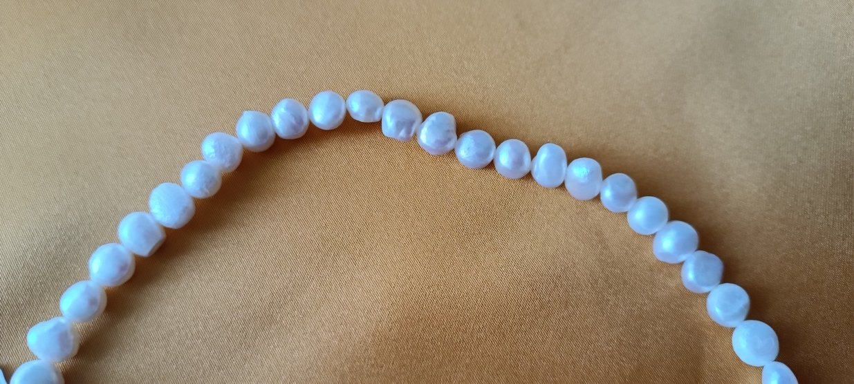 etiketli sıfır bijuteri yapay inci kısa kolye - Görsel 4