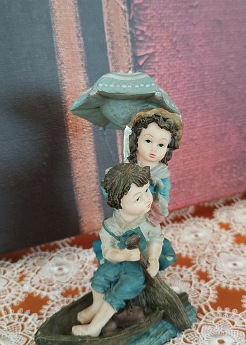 Beden mavi Renk Pastel renklerde Çocuk Figürlü biblo