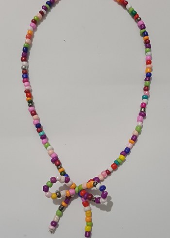 Mor Boncuklu Midi Kolye - Görsel 4