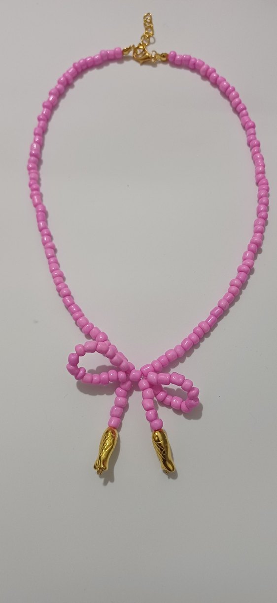 Mor Boncuklu Midi Kolye - Görsel 3