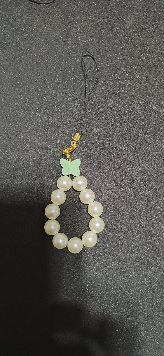 İnci Boncuklu Pembe Ayıcık telefon - Görsel 2