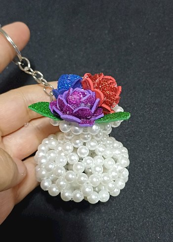 Boncuklu Renkli Bohem Anahtarlık - Görsel 2