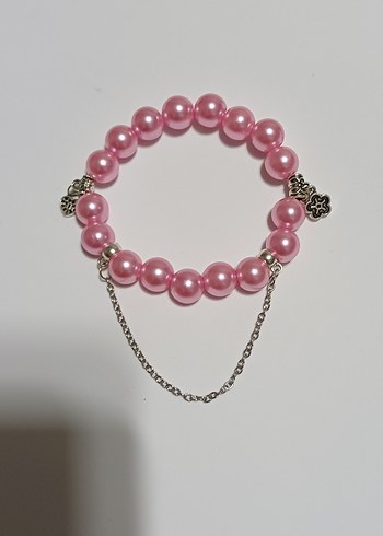 Pembe Boncuklu Kadın Bileklik - Görsel 3