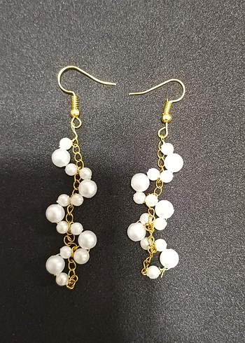 Pembe Zincir Detaylı Uzun Kadın Küpe - Görsel 3