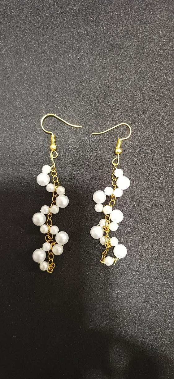 Pembe Zincir Detaylı Uzun Kadın Küpe - Görsel 3