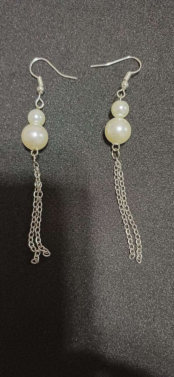 Pembe Zincir Detaylı Uzun Kadın Küpe - Görsel 2