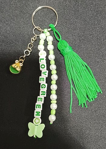 Mor Püsküllü Bohem Anahtarlık - Görsel 2