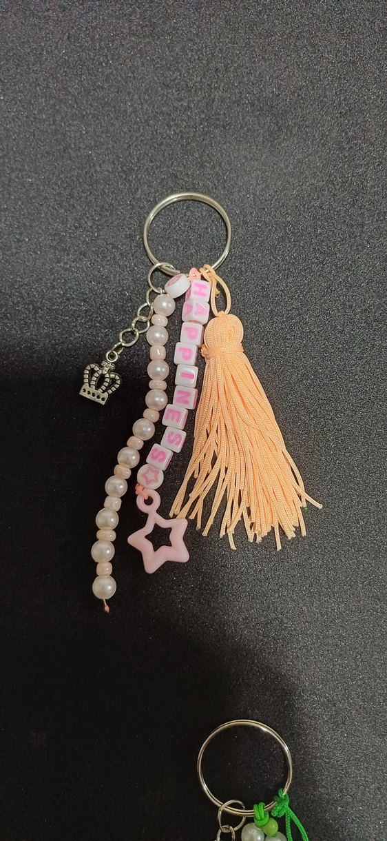 Mor Püsküllü Bohem Anahtarlık - Görsel 3