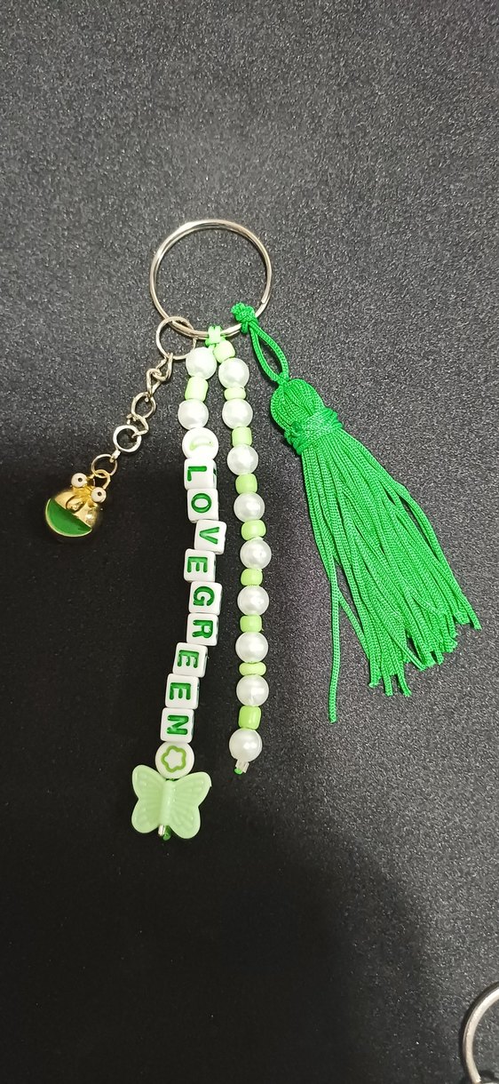 Mor Püsküllü Bohem Anahtarlık - Görsel 2