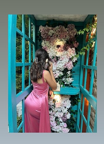 s Beden pembe Renk Pembe Abiye Elbise