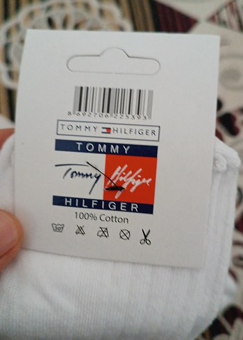 Tommy Hilfiger Beyaz Mini Çorap 2'li - Görsel 4