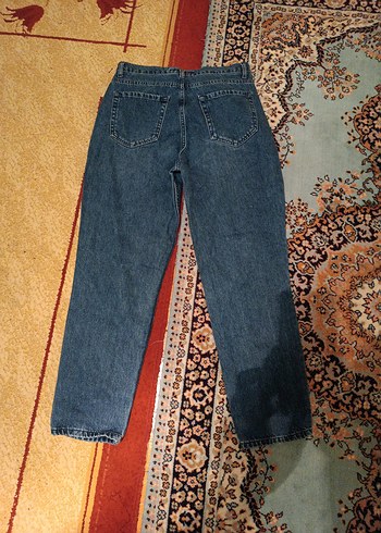 Nakışlı Düğmeli Bohem Kadın Kot Pantolon - Görsel 2