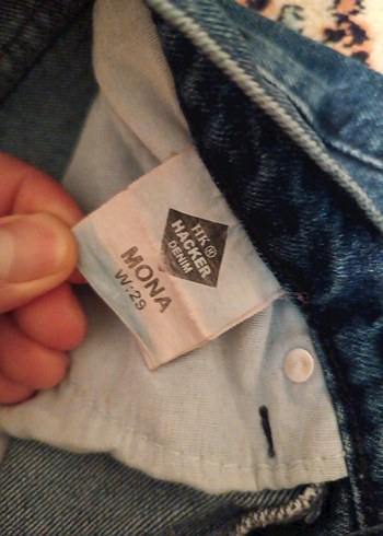 Nakışlı Düğmeli Bohem Kadın Kot Pantolon - Görsel 3