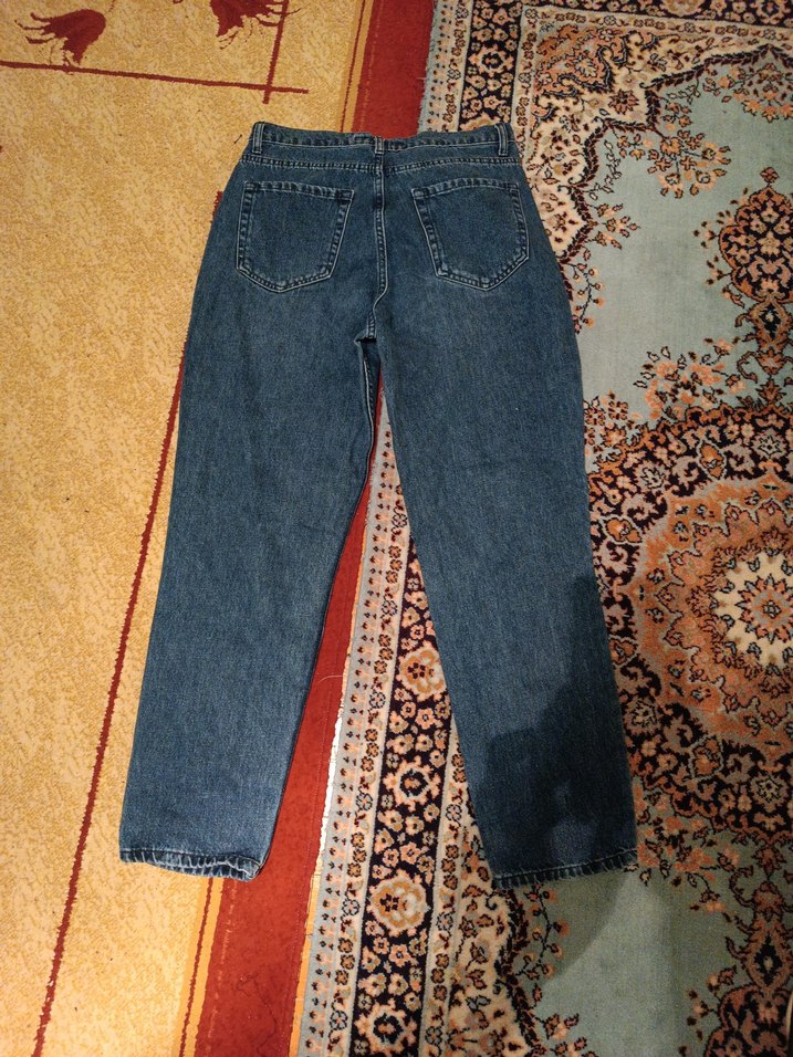 Nakışlı Düğmeli Bohem Kadın Kot Pantolon - Görsel 2