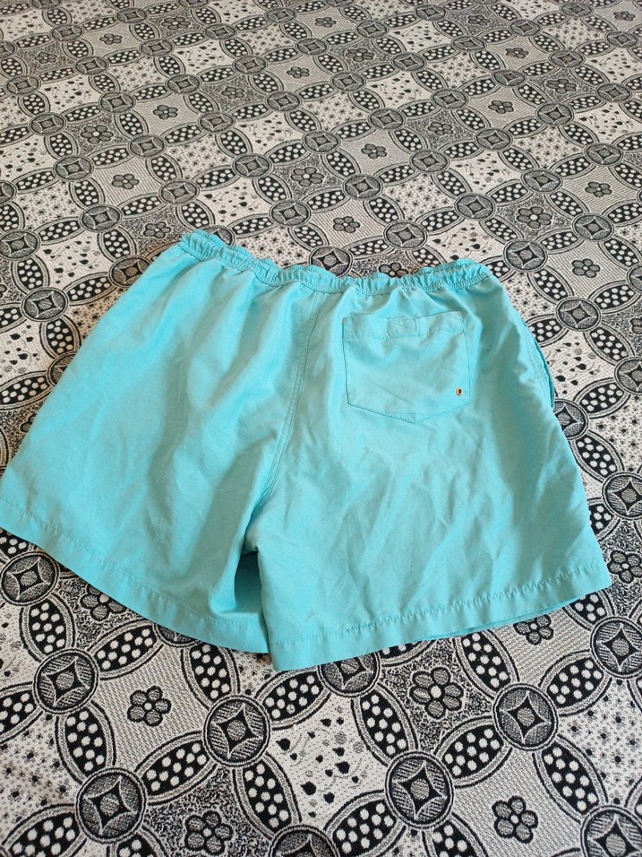 Turkuaz Erkek Mini Şort - Bohem Tarzı - Görsel 4