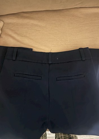 Lacivert Midi Kumaş Kadın Pantolon - Görsel 5