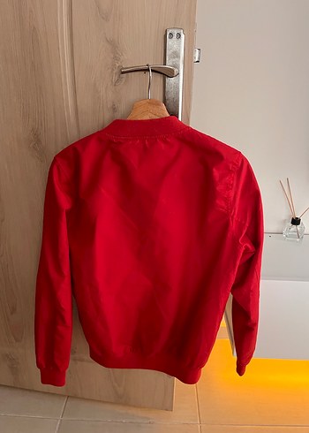 Kırmızı Erkek  Fermuarlı Ceket - Görsel 6