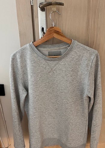 Gri Uzun Kollu Salaş erkek Sweatshirt - Görsel 3
