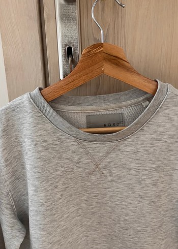 Gri Uzun Kollu Salaş erkek Sweatshirt - Görsel 2