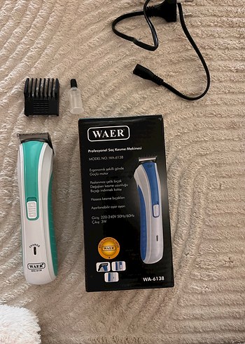 WAER Beyaz Şarjlı Tıraş Makinesi - Görsel 2