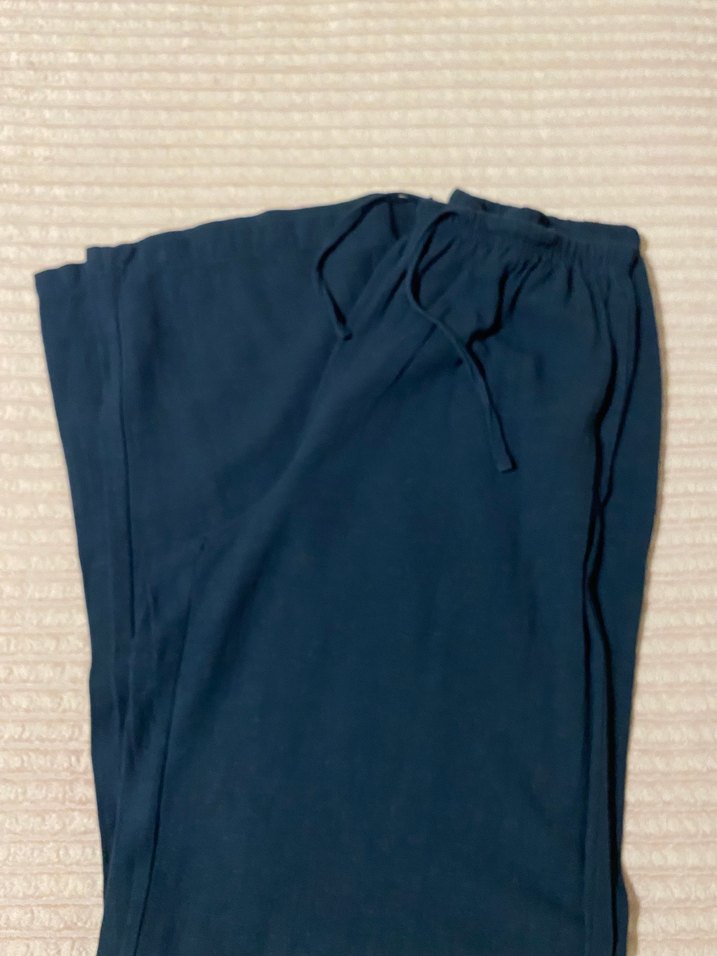 Bershka Lacivert keten Pantolon — görsel 2/4