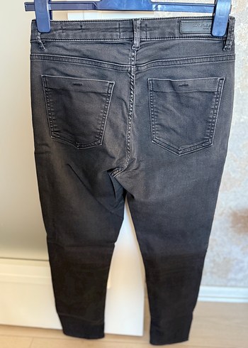 36 Beden gri Renk Gri Kadın Denim Pantolon