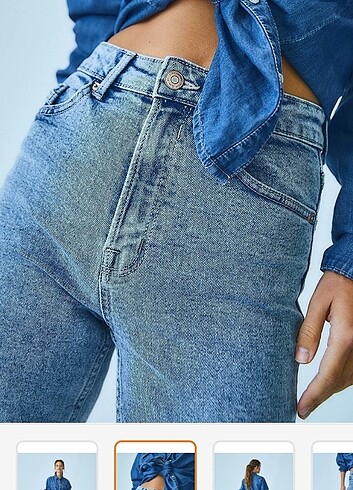 Stradivarius mom jean - Görsel 4