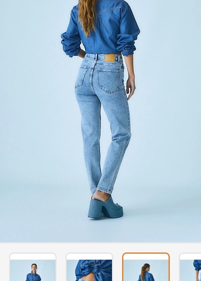 Stradivarius mom  jean - Görsel 2