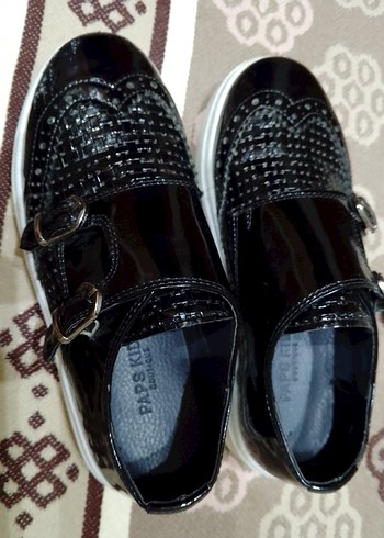 Siyah Parlak çocuk kundura Ayakkabı - Görsel 2