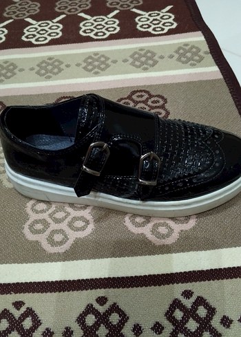 Siyah Parlak çocuk kundura Ayakkabı - Görsel 4