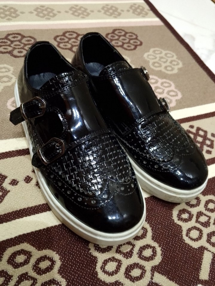 Siyah Parlak çocuk kundura Ayakkabı - Görsel 3