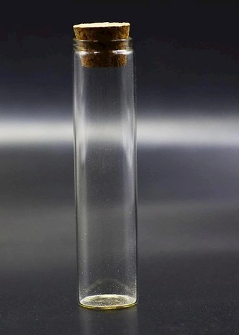 Cam Tüp Mantar Kapaklı 8 cm - Görsel 3