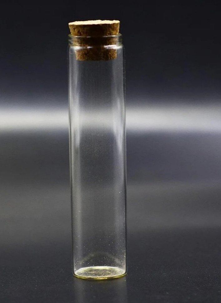 Cam Tüp Mantar Kapaklı 8 cm - Görsel 3