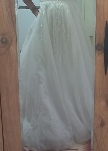 Mediha cambaz tasarım Beyaz Uzun Bohem Gelinlik - Görsel 7