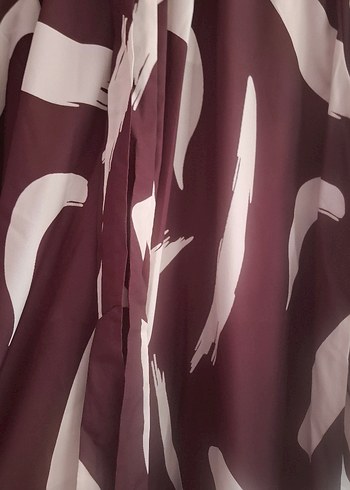 44 Beden bordo Renk Bordo Soyut Desenli Modern Perde