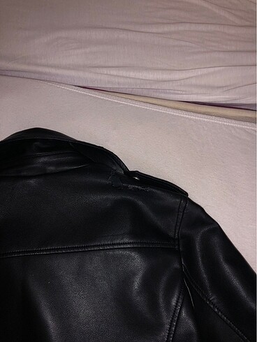 s Beden siyah Renk Bershka Oversize Deri Ceket 