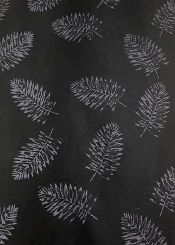 Uzun Siyah Desenli Şal - Görsel 2