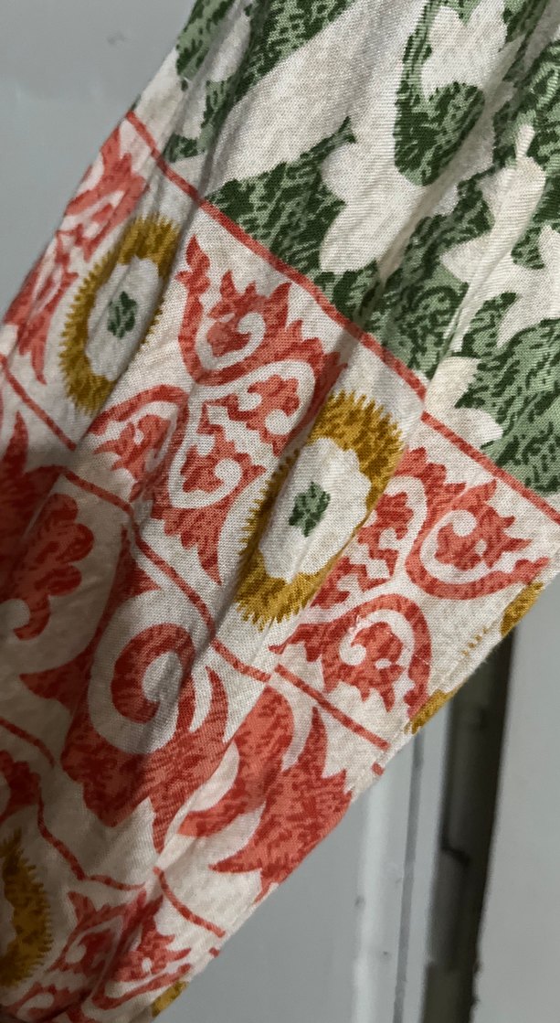 Yeşil turuncu yazlık elbise - Görsel 2