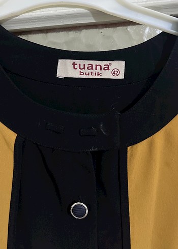 Sarı Düğmeli Uzun Gömlek - Görsel 2